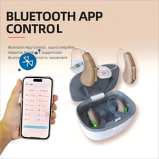 RIC Hearing Aids Rechargeable Bluetooth-With Phone App Hearing Test Digital OTC