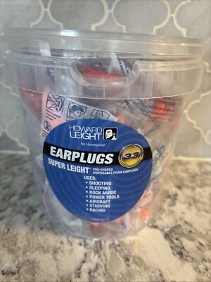 Howard Leight Pre Shaped Single Use Disposable Foam Earplugs 100 Pair R-33133