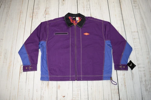 RARE VINTAGE '92 NIKE FLIGHT DETROIT JACKET PURPLE BLUE JACKET LINED XL NWT 1992 image 3