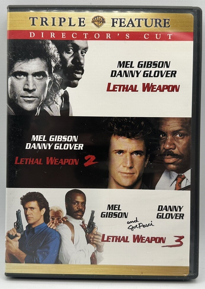 Triple Feature DVD Director ‘s Cut Lethal 1 2 3 Mel Gibson Free Shipping 2006