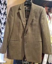 Chaps Ralph Lauren 40R Brown / Green Tweed 2 Btn Blazer Suit Jacket Sport Coat
