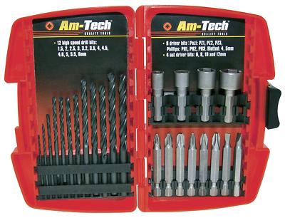 Am-Tech L1970 Drill and Driver Set 24 Pieces Chrome Vanadium Steel