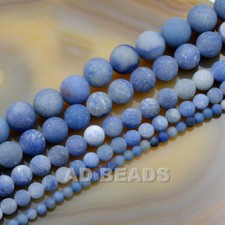 Natural Matte Gemstone Round Spacer Loose Beads 15.5'' 4mm 6mm 8mm 10mm 12mm