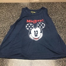 Disney Mickey USA Tank Top Muscle Shirt Girls Kids Size XL