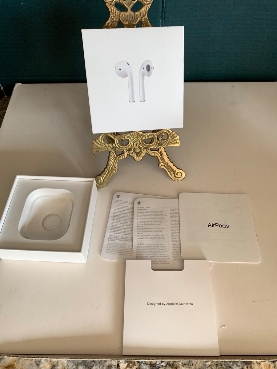 BOX ONLY Apple AirPods A2082 A2031 A1602 White Accessories Manual