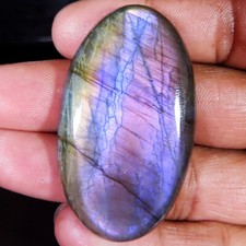 128.80 CT 100% Natural Purple LABRADORITE Oval Cabochon 32x54x8 mm Gemstone AL17