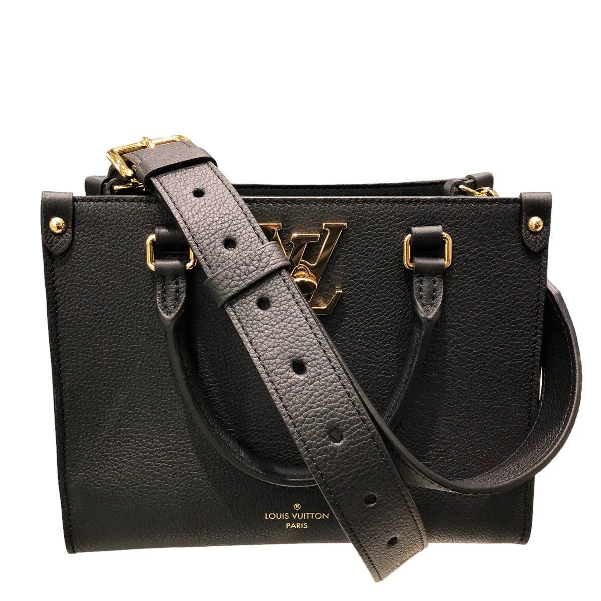 LOUIS VUITTON Lock & Go M22311 Tryon leather black bag 23034148 RD  