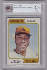 1974 TOPPS NO. 250B WILLIE McCOVEY WASHINGTON VARIATION BVG 4.5