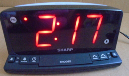 Sharp Alarm Clock with Night Light - Easy to See Large Numbers, RED LED Display - Picture 2 of 15