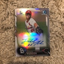 DAKOTA HUDSON 2016 BOWMAN CHROME DRAFT REFRACTOR ROOKIE AUTO #105/499!!