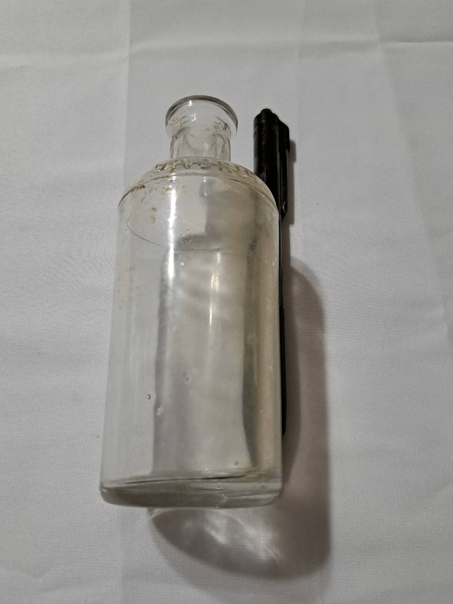 Vintage 1930s Lavoris Mouthwash Clear Glass Bottle Apothecary
