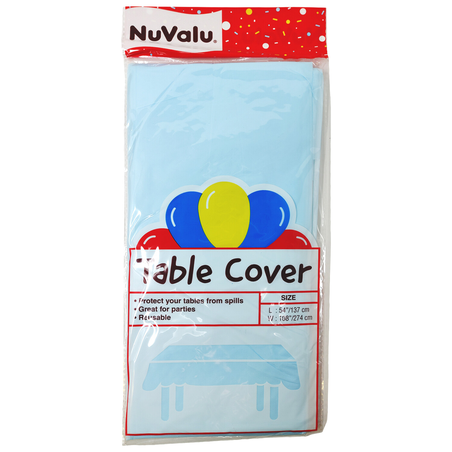 54" x 108" Tablecloth Rectangle Birthday Wedding Party Color