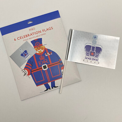 Marks Spencer Platinum Jubilee Flags Queen Elizabeth Crown Beefeater Guard Party