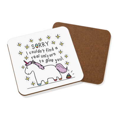 Sorry I Couldn't Find A Real Unicorn To Give You Untersetzer Getränke Matte - Lustig