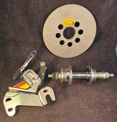 NOS! Shimano Disc Brake Set (self energizing) Brake ,Hub and Disc (Muscle Bike)