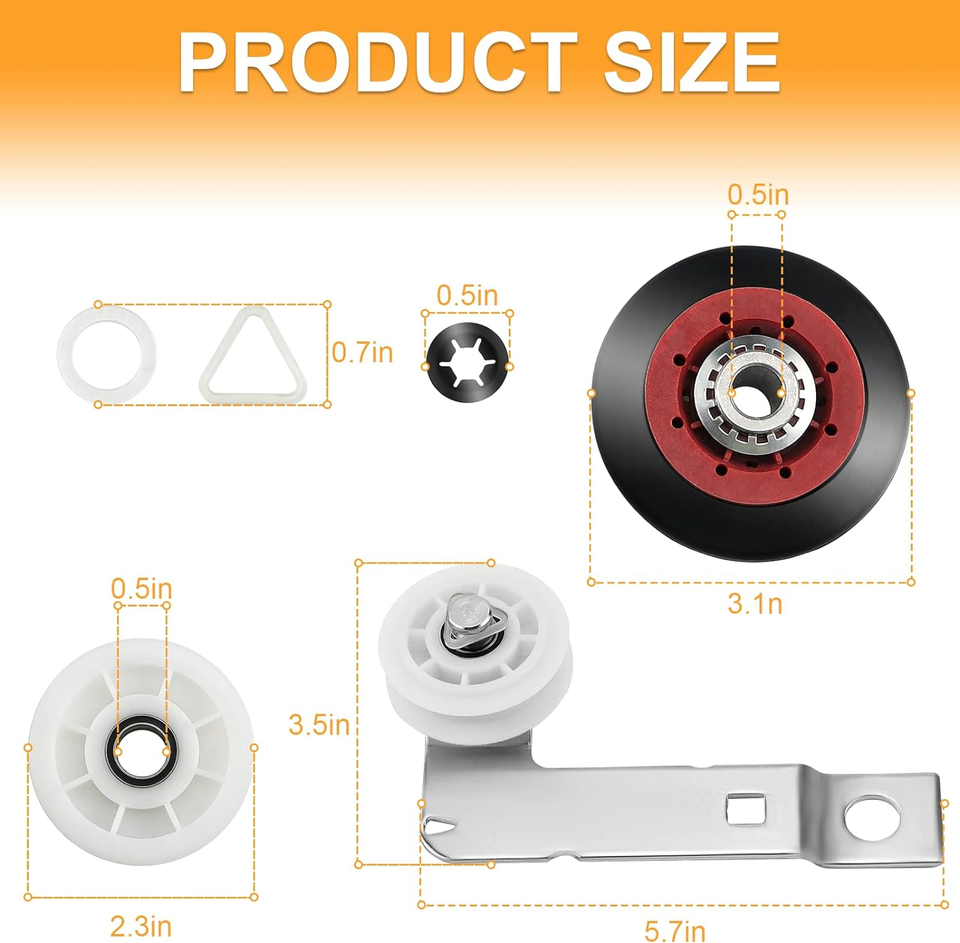 4392067 Dryer Repair Kit & W10837240 Dryer Idler Pulley Fit for
