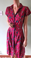 Joe Browns Tea Dress 14 Floral Soft Lined Cotton Butterfly Retro Summer
