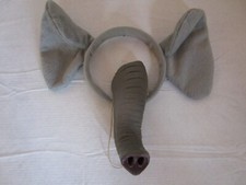 Cesar 1985 Kids Elephant Costume Accessories Headband Plush Ears and Trunk