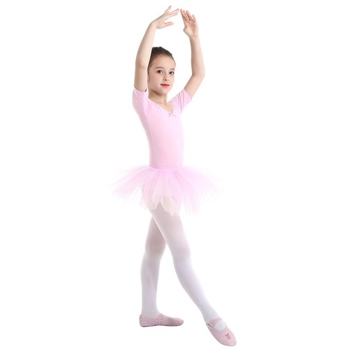 Kids Girls Ballet Dance Tutu Dress Glittery Sequins Mesh Skirt Gymnastic Leotard - Picture 52 of 68