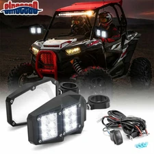 1.75"-2" Side Rear View Mirror w/LED Lights + Wire Kit For Can-Am Maverick X3