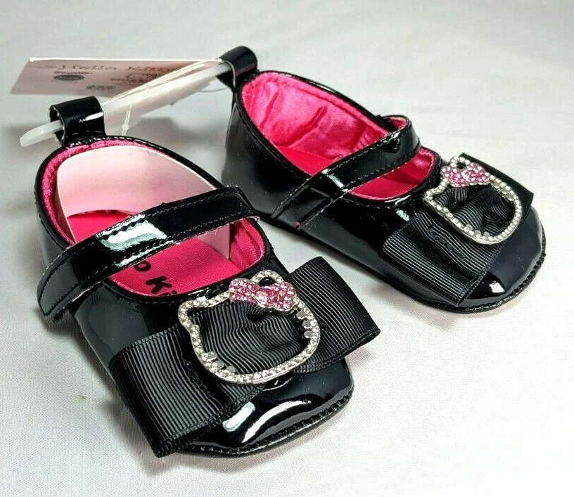 Sanrio Hello Kitty Zapatos de Vestir Zapatos de Bebé Talla 3-6 K Princesa Negro Niños Regalos Foto 2 de 3