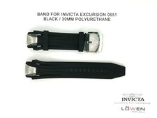 Authentic Invicta Excursion 0651 Black Polyurethane 30MM Watch Band