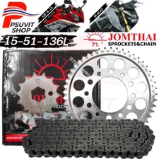 JT Sprocket Set Fit R-15, M-SLAZ YAMAHA Front15T+Rear51T+Chain X-ring 428-136L