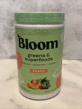 Bloom Greens Superfoods Powder Mix In Flavor Peach Exp 4/26 Sealed