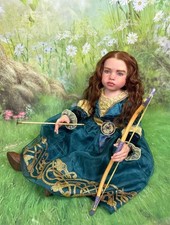 40in Realistic Painted Unfinished Reborn Doll Kit Rooted Curly Hair Toddler Girl