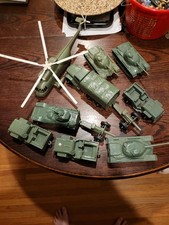 Processed Plastics Tim Mee Army Helicopter Jeep Truck Tank
