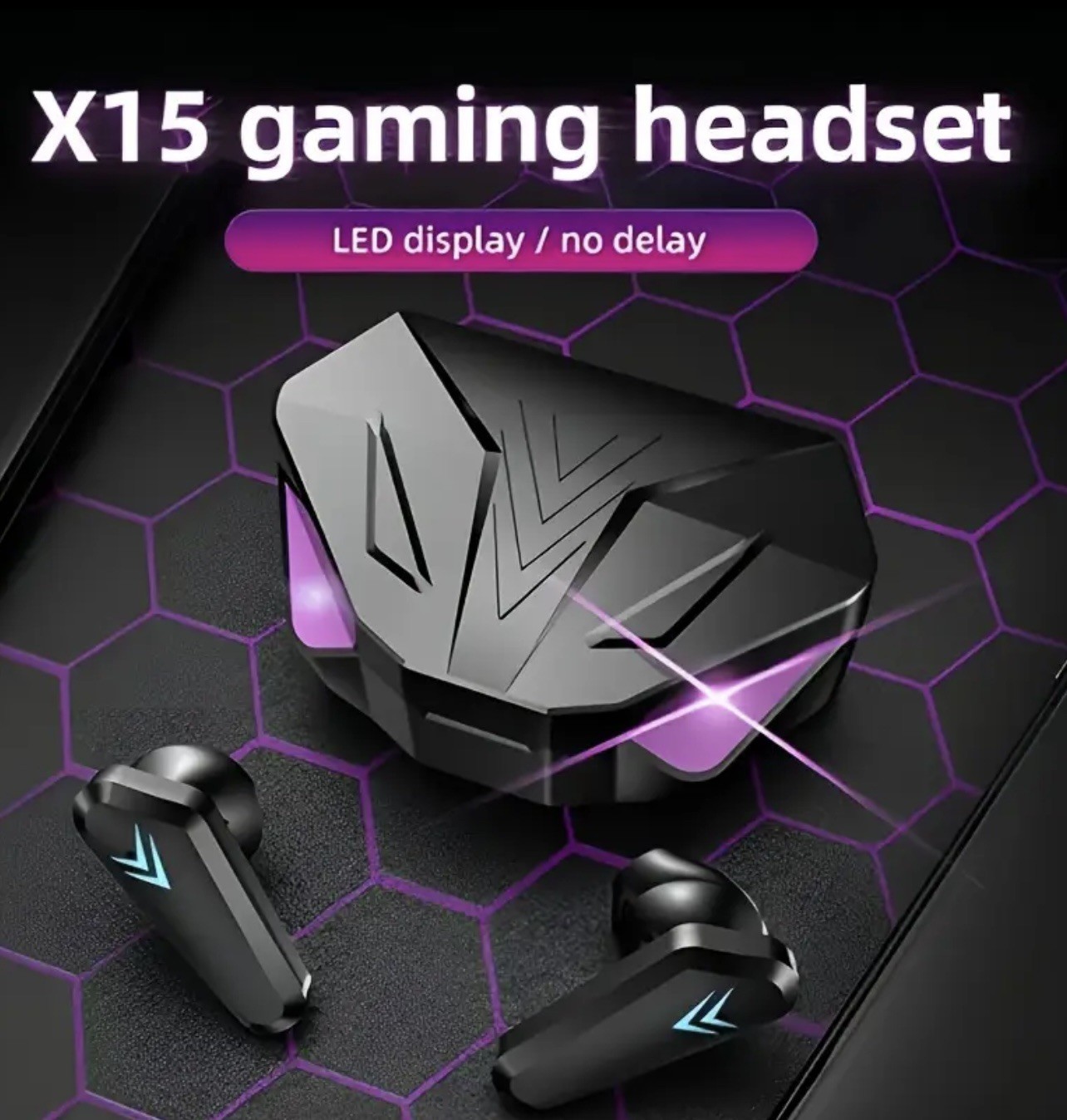 X15 TWS Gaming Earphone Wireless Bluetooth Earphone With Mic Bass Audio Sound 9D