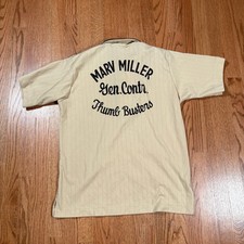 Vintage 60s Bowling Shirt Polo Hilton Chainstitch Felt Lettering