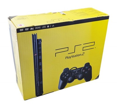 Sony PlayStation 2 (PS2) Slim Edition schwarz SCPH-70004 CB - Sealed NEU