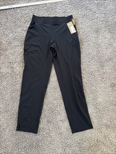 Eddie Bauer Women's Pants Black Nylon Lightweight Outdoor Traveler Ankle Size XS