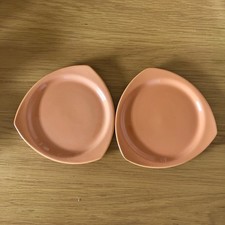 2 x Steelite Orange Tri-plates 18cm