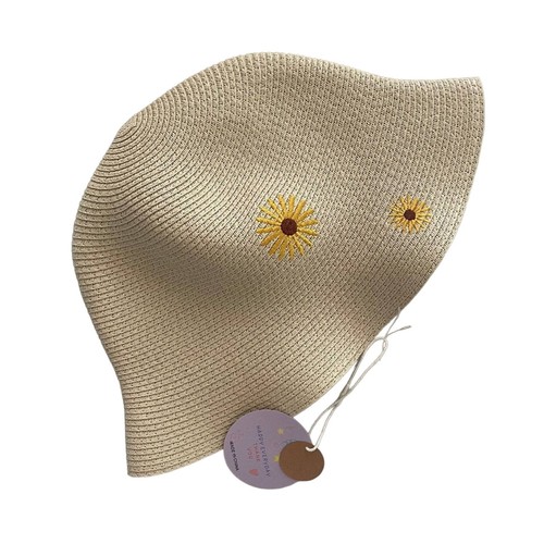 Women's Packable Bucket Hat Sunflower detail NWT