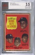 1962 Topps League Leaders Mickey Mantle Roger Maris Harmon Killebrew BVG 3.5 tv5