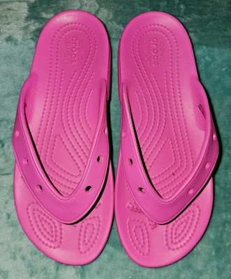 CROCS Classic Flip V2 Pink Slip-On Sandals Flip FLOPS Women's 7
