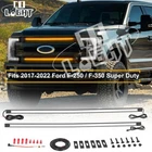 2x For 2017-2022 Ford Super Duty F250 F350 LED Grill Accent Lights Bar DRL 3000K