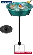 VIVOHOME Bird Bath with Solar Fountain for Outside, Weather-Resistant ABS Birdba