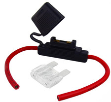 8 AWG Waterproof Heavy-Duty Maxi Inline Fuse Holder with 80A Maxi Fuse for Car A