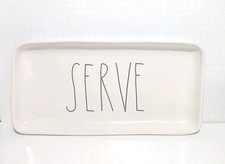 New Rae Dunn Artisan Collection Tray Platter W/ Black Letters Serve Dinnerware