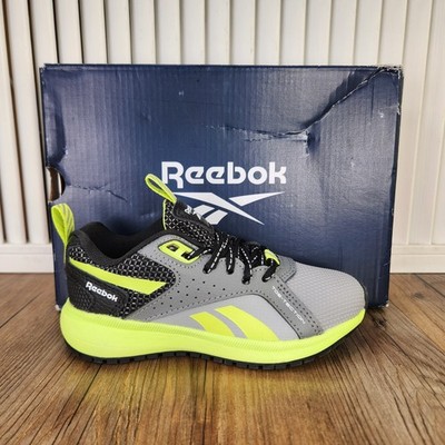 Reebok Durable XT Reflective Running Shoes Little Boy Sz 11 Gray Green GY1715