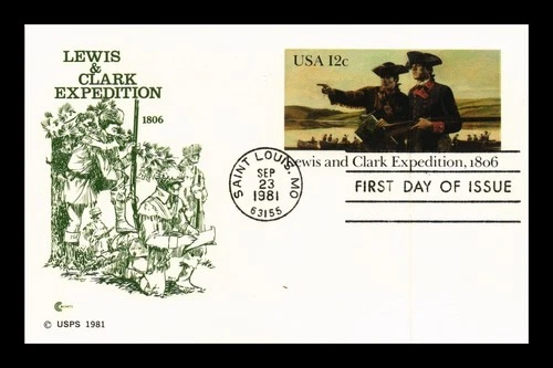DR JIM STAMPS US FIRST DAY CARD LEWIS AND CLARK EXPEDITION COVER CRAFT CACHET