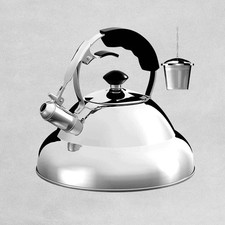 Willow & Everett Whistling Stainless Steel 3 Litre Stovetop Kettle