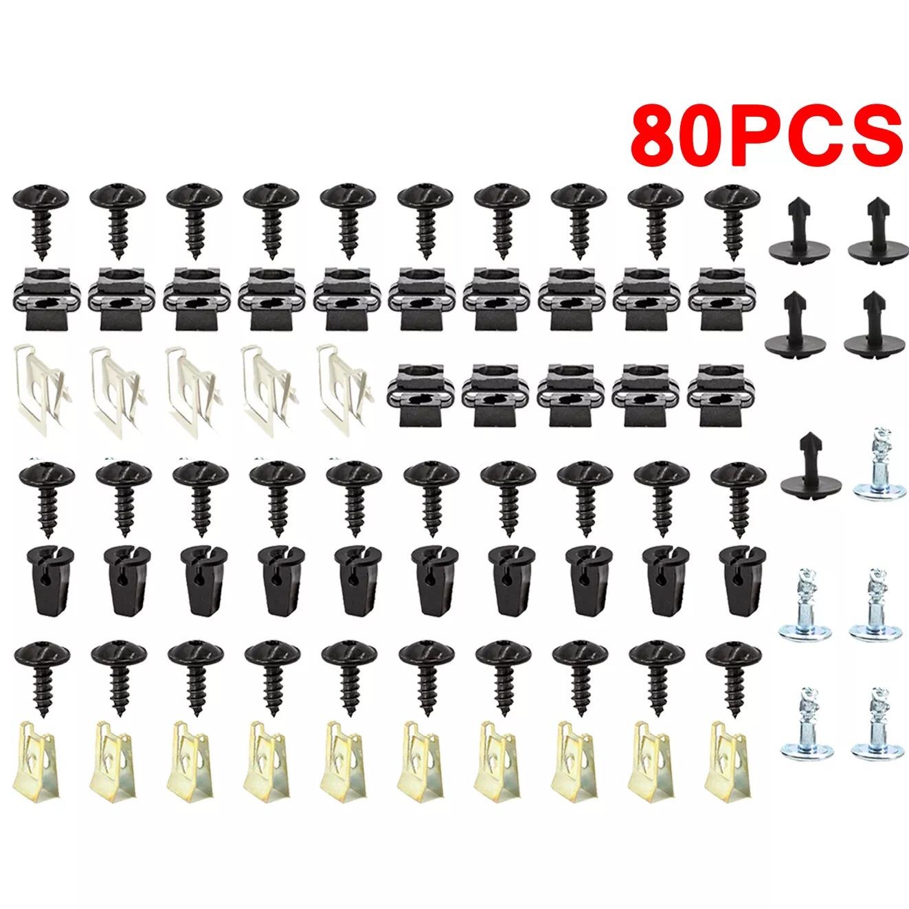 80pcs Fit AUDI A4 A6 A8 TT Undertray Engine Under Cover Fixing Clips Screw Kit