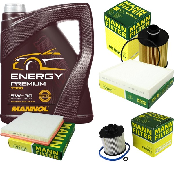 Inspektionspaket 5L Mannol Energy Premium 5W-30 FüR Opel Astra J Caravan 2.0-image