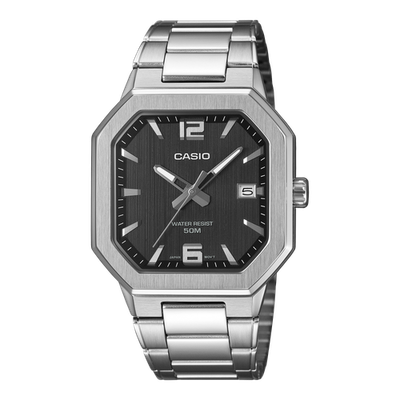 Casio MTP-B195D-1AV Men's Watch Black Dial Stainless Steel 50M