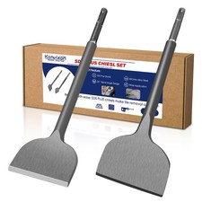 Konvixon 2Pcs SDS Plus Chisels Set, Flat & 20&deg; Bent, 3&rdquo; x 10&rdquo; Tile