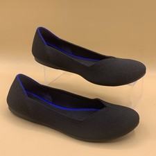 Rothy s The Flat Women's Black Knit Round Toe Slip On Ballet Casual Comfy Size 8